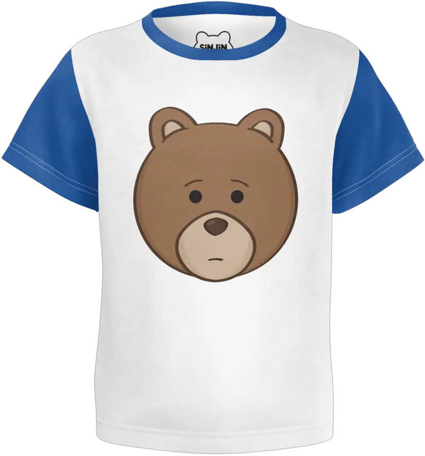 Toddler Blue Bear Head T Shirt U2013 Sinjin And Friends Cartoon Png Bear Head Png