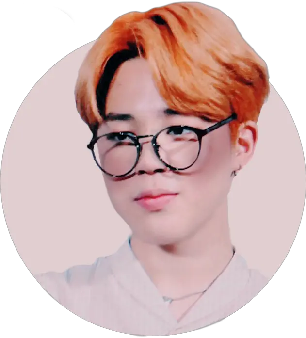 Forever Yehett Hosoq Jimin Circle Icons Png Bts Jimin Orange Hair Glasses Bts Icon