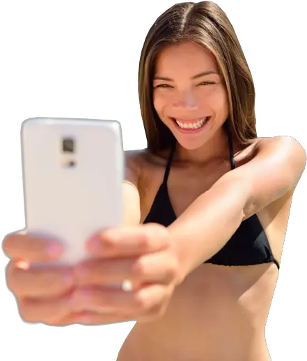 Young Girl In Bikini Taking Selfie Young Girl Bikini Png Girl In Bikini Png