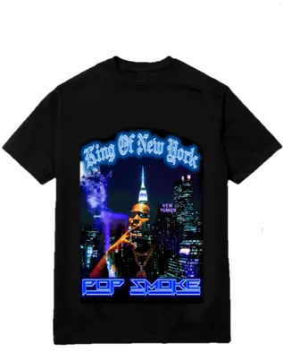 Pop Smoke Official Store Pop Smoke King Of New York Shirt Png Get Smoked Hat Png