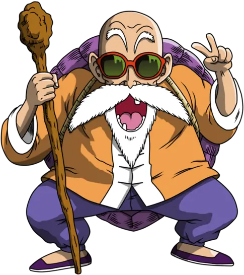 Goku Spirit Bomb Png Master Roshi Peace Sign Master Roshi Png