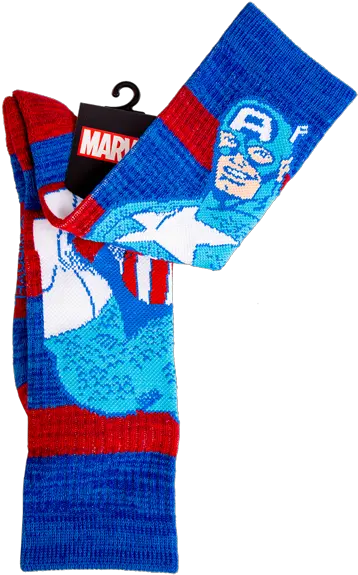 Marvel Captain America Blue U0026 Red Crew Socks Electric Blue Png Steve Rogers Png