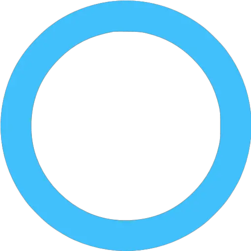 Caribbean Blue Circle Outline Icon Png