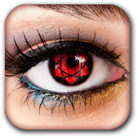 Real Sharingan Eye Maker Blue Spiral Contact Lenses Png Sharingan Eye Png