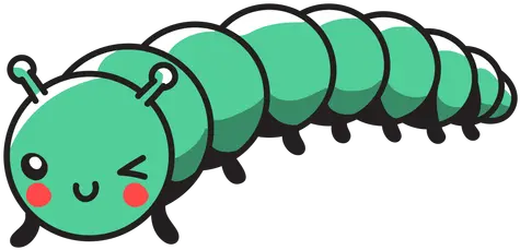 Cute Green Caterpillar Crawling Transparent Png U0026 Svg Spicebush Swallowtail Caterpillar Png