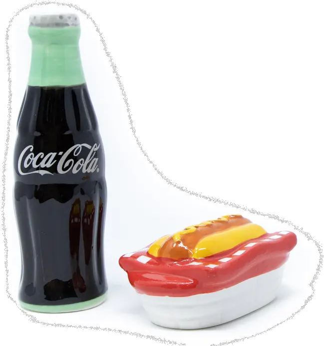 Coca Cola Bottle And Hot Dog Salt U0026 Pepper Shakers Coca Cola Png Salt Shaker Png