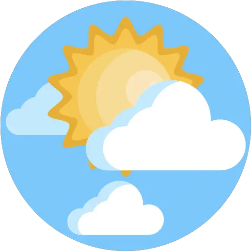 Clouds And Sun Free Weather Icons Art Png Sun Cloud Icon