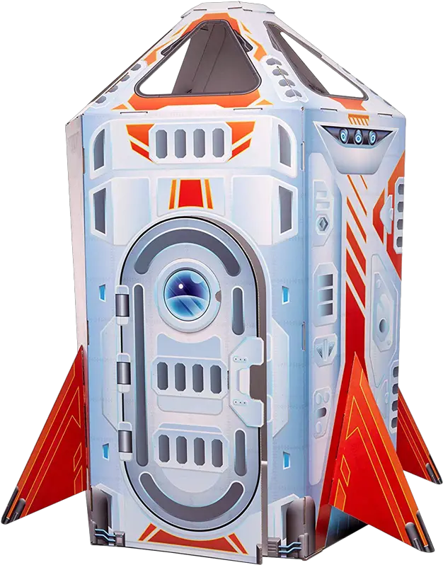 Melissa U0026 Doug Rocket Ship Indoor Playhouse Make A Big Cardboard Rocket Png Rocket Ship Transparent