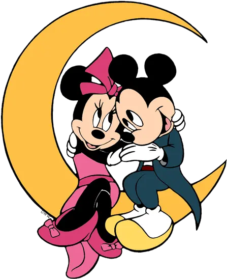 Mickey U0026 Minnie Mouse Clip Art 2 Disney Galore Mickey And Minnie Sitting On Moon Png Mickey And Minnie Png