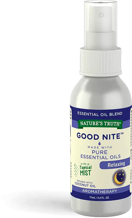 Good Nite Essential Oil Mist Natureu0027s Truth Truth Peppermint Oil Spray Png Spray Mist Png