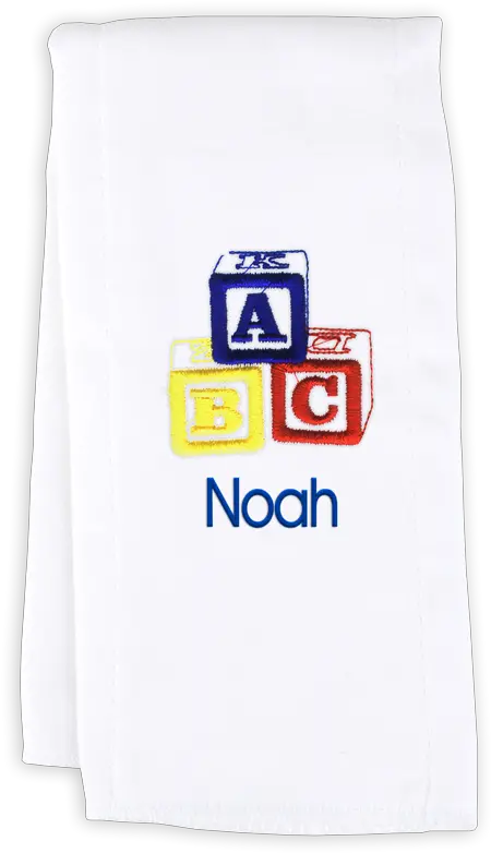 Abc Blocks Png Personalized Burp Cloth With Abc Primary Broadcloth Abc Blocks Png