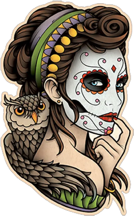 Download Tattoo Flash La Calavera Catrina Dead Of Clipart Day Of The Dead Tattoos Png Calavera Png