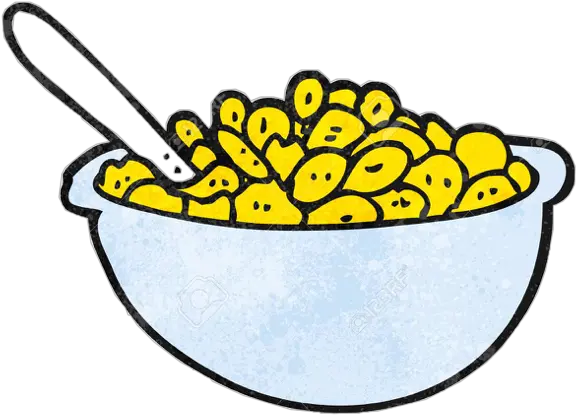 Sticker Bowl Of Cereal Cartoon Png Bowl Of Cereal Png