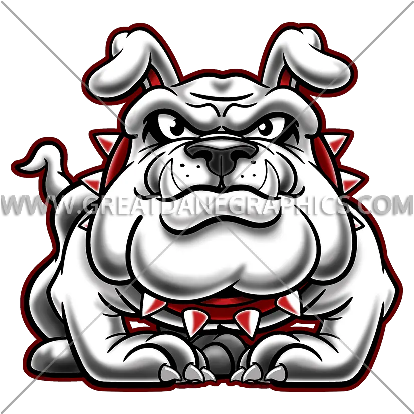 Cartoon Bulldog Standing Production Ready Artwork For T Standing Bulldog Logo Sticker Png Bulldog Transparent Background