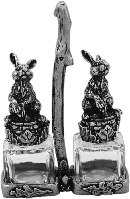 Salt And Pepper Set Little Rabbits Garden Gnome Png Salt Shaker Transparent Background