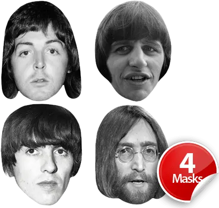 The Beatles Mask Pack Celebrity Cutouts Beatles Masks Png The Beatles Png