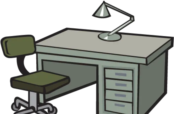 Cartoon Office Desk Png