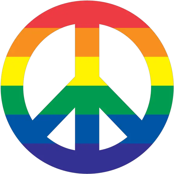 Rainbow Peace Sign 4 Inch Magnet Peace Signs Png Peace Sign Png