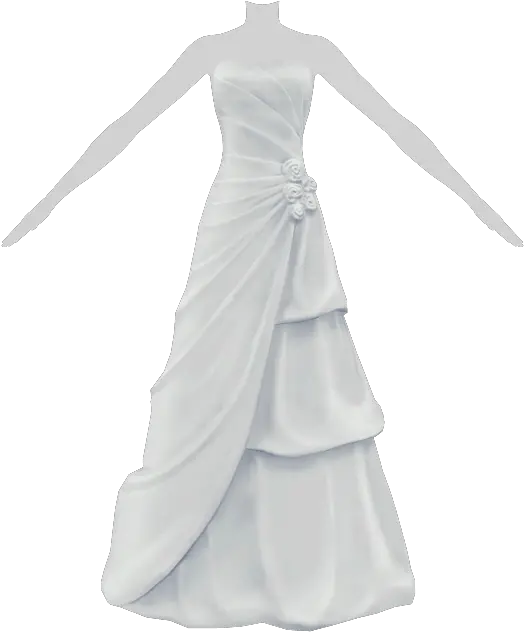 Pc Computer The Sims 4 Tiered Wedding Dress The Floor Length Png Sims 4 Png