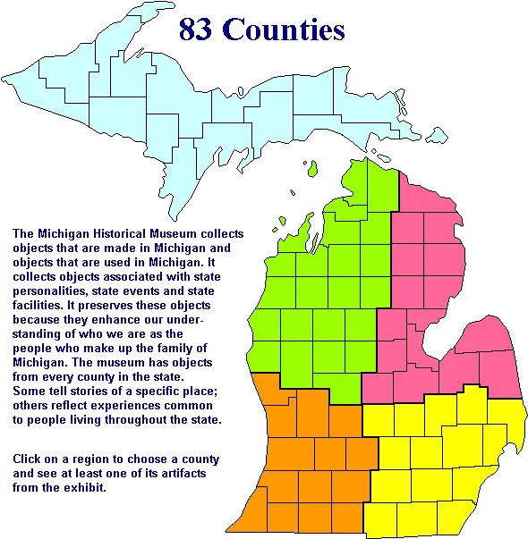 Michigan Map Wallpaper Regions In Michigan Counties Png Michigan Outline Transparent