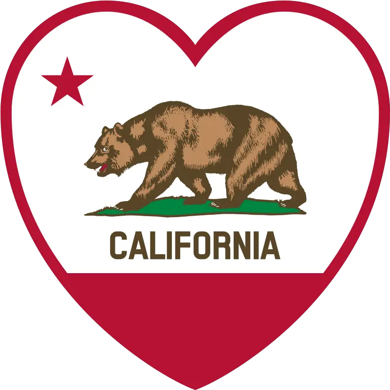 Download Free Png California Flag Heart New California Republic Flag California Bear Png