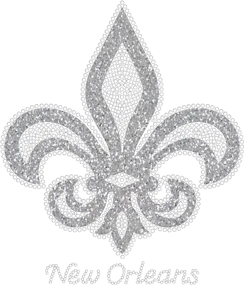 Fleur De Lis Silver Rhinestones With Glitter Border Tshirt Gold Glitter Fleur De Lis Transparent Png Glitter Border Png