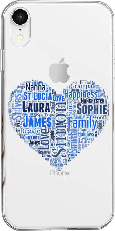 Personalised Word Art Phone Case Custom Clear Flexible Cover Iphone Png Cover Mobile Icon