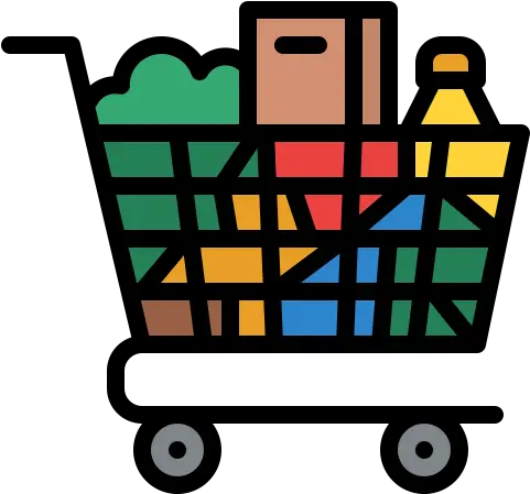 Grocery Cart Groceries Cart Vector Icon Png Shopping Flat Icon