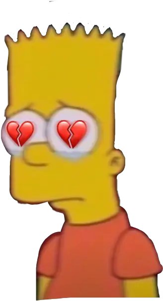 Heart Broken Sad Simpsons Drawings Bart Simpson Sad Png Simpsons Transparent