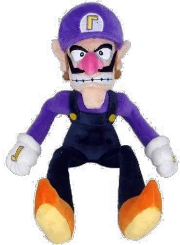 Waluigi 11 Plush Flipside Gaming Waluigi Pehmo Png Waluigi Transparent