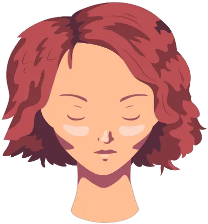 Woman Face Hair Short Flat Illustration Png Woman Face Png