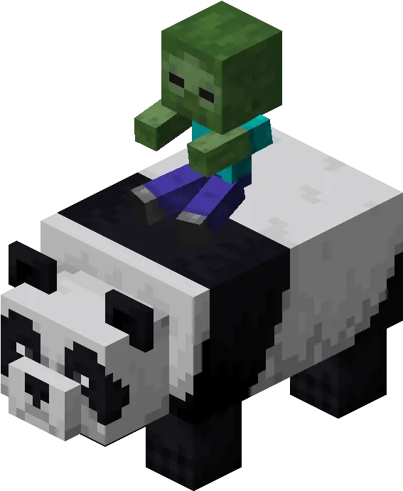 Baby Zombie Riding Pandapng Minecraft Wiki Panda Minecraft Panda Png