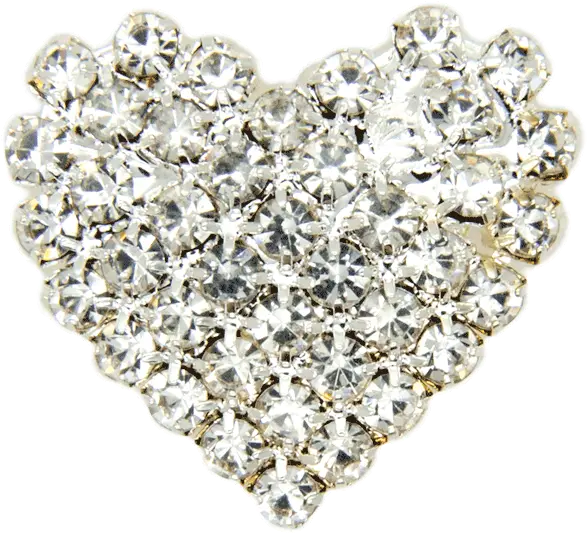 Rhinestone Heart Pin Silver Godertme Solid Png Silver Heart Png