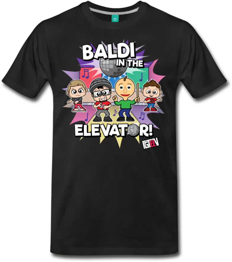 Baldi In The Elevator T Shirt Mens Fgteev Baldi T Shirt Png Baldi Transparent