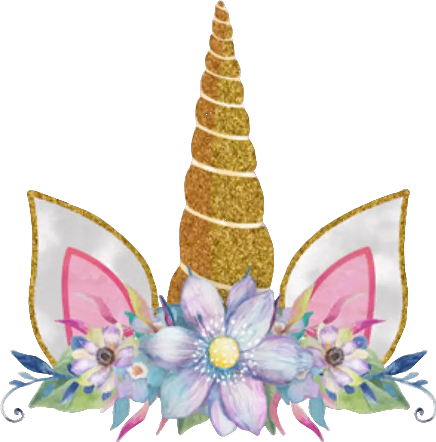 Unicornio Unicorn Flower Png Hd Png Download Original Unicorn Horn With Flowers Unicorn Head Png