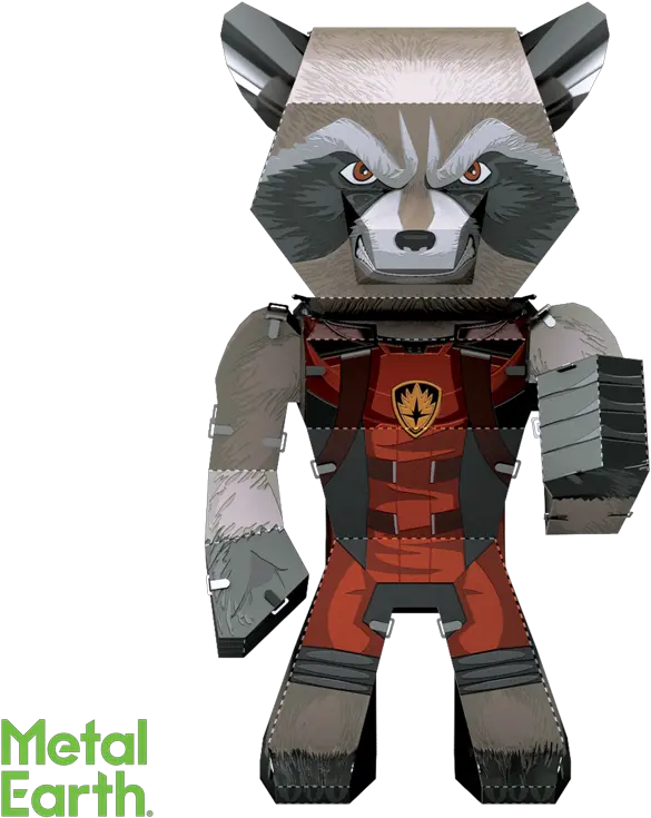 Download Metal Earth Legends Mini Caricature Model Rocket Rocket Raccoon Png Rocket Raccoon Transparent