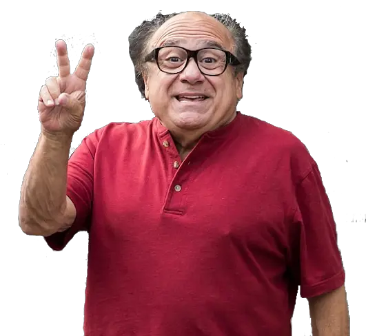 Download Danny Devito Peace Sign Danny Devito Transparent Background Png Danny Devito Transparent