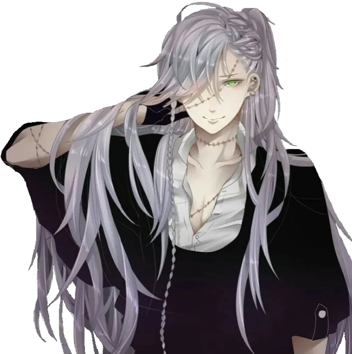 Undertaker Sticker Male Mad Hatter Anime Transparent Anime Boy With Long Hair Png Undertaker Png