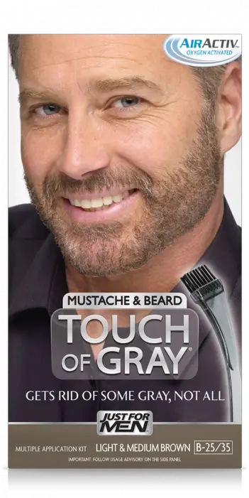 Touch Of Gray Mustache U0026 Beard Just For Men Touch Of Grey Beard Png Goatee Transparent