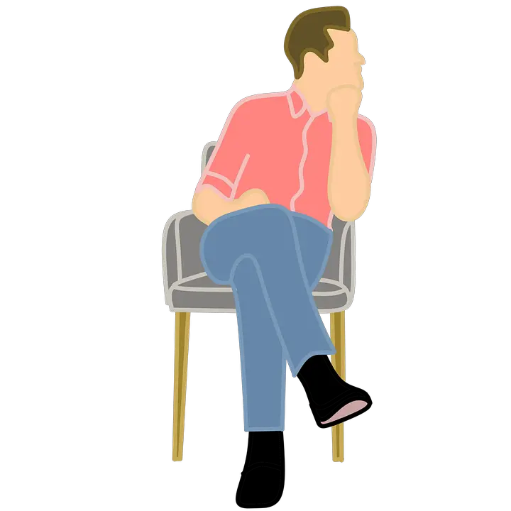 Man Thinking Clipart Png Cartoon Of Person Sitting In Man Sitting In Chair Cartoon Person Thinking Png