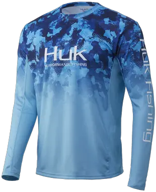 Huk Icon X Refraction Fade Shirt Huk Fishing Shirts Men Huk Shirts Png Hydro Icon