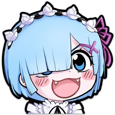 Chibi Rem Sticker Rem Chibi Png Rem Png