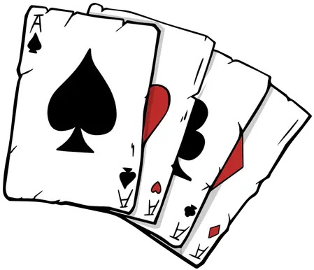 Poker Cards Four Aces Illustration Cartas Las Vegas Png Cards Png