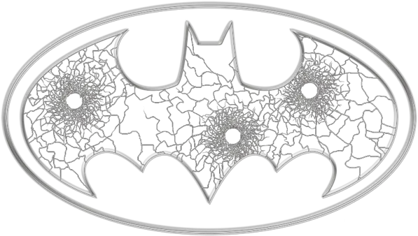 Batman Glass Hole Logo Tshirt Circle Png Batman Drawing Logo