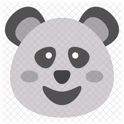 Panda Face Emoji Icon Of Flat Style Dot Png Panda Face Png