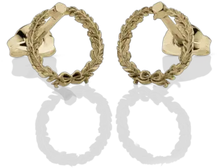 Wreath Stud Earrings Meadowlark Jewellery Earrings Png Gold Wreath Png