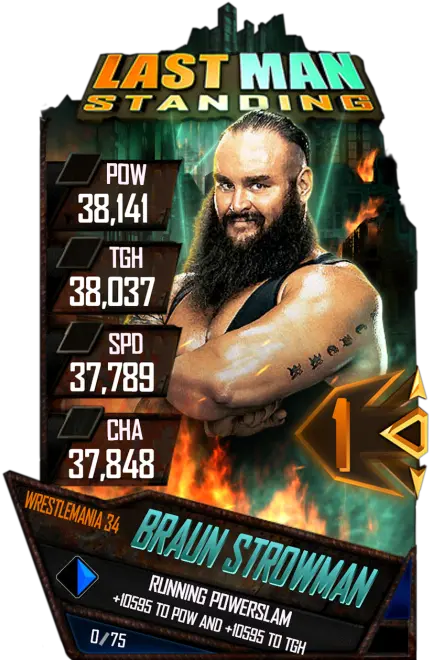 Braun Strowman Braun Strowman Last Man Standing Wwe Supercard Png Braun Strowman Logo