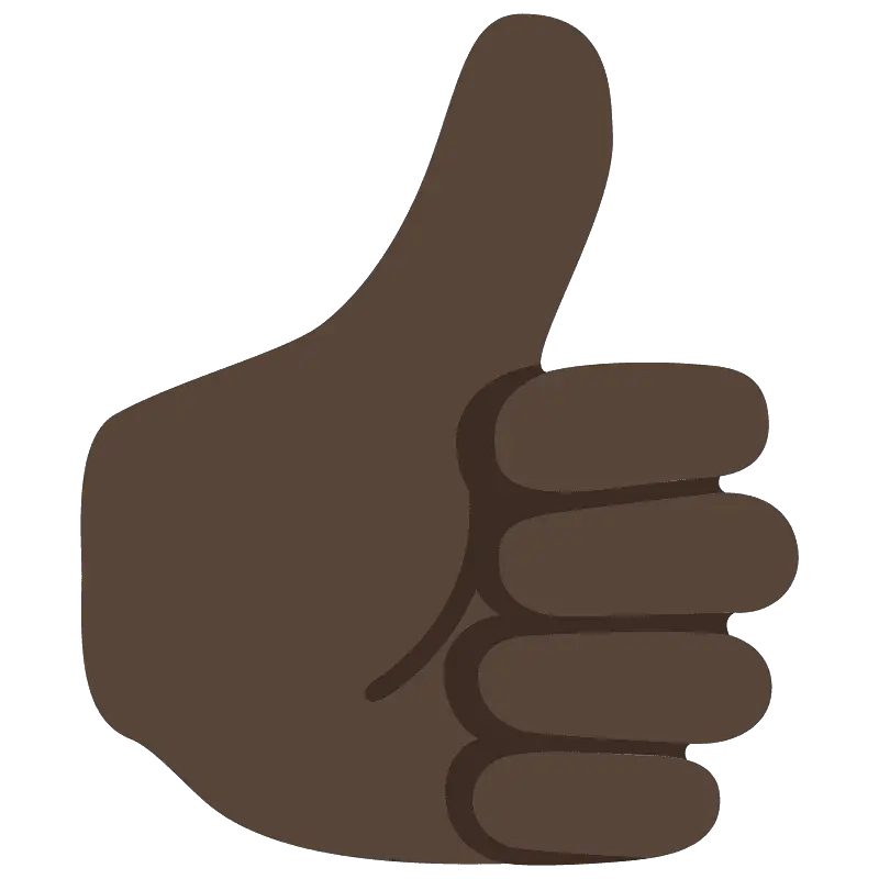 Dark Skin Tone Emoji Daumen Hoch Emoji Schwarz Png Thumbs Up Emoji Transparent