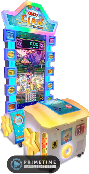 Crazy Claw 1 Player Primetime Amusements Crazy Claw Arcade Game Png Claw Transparent