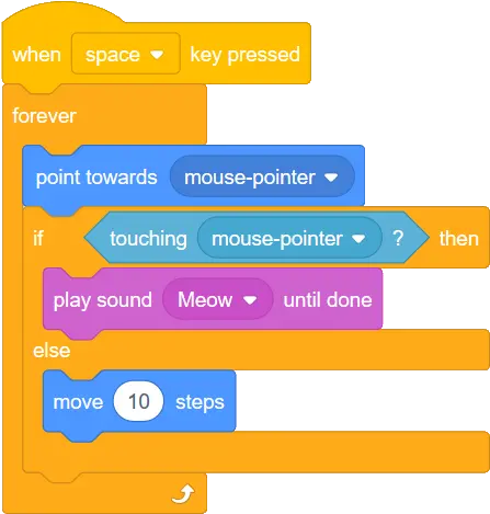 3 Chase The Mouse And Drawing Polygons Repeat Ifelse Go To Mouse Pointer Blocks Of Scratch Png Mouse Pointers Png